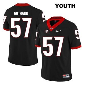 Youth Georgia Bulldogs NCAA #57 Daniel Gothard Nike Stitched Black Legend Authentic College Football Jersey GQY0554NY